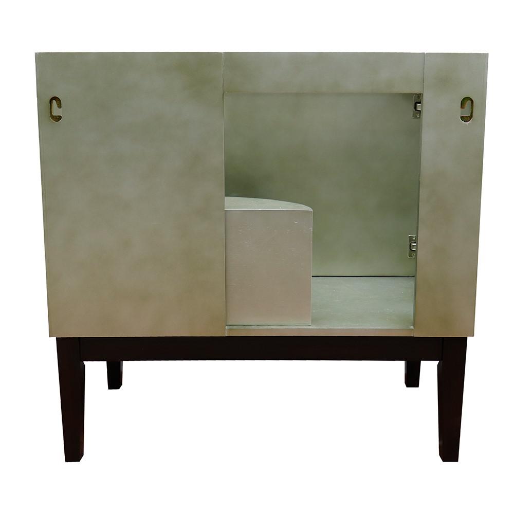 36 Single vanity in Linen Brown finish - cabinet only. Picture 72