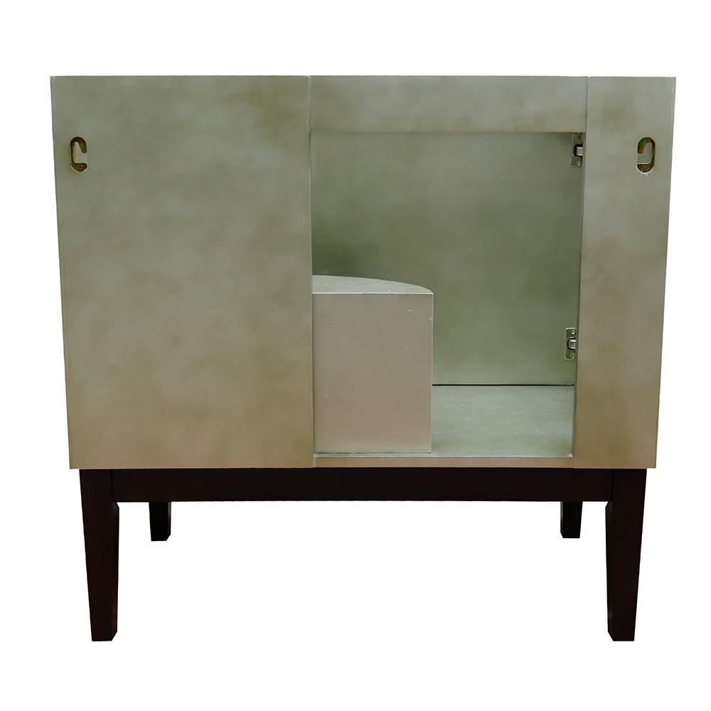 36 Single vanity in Linen Brown finish - cabinet only. Picture 111