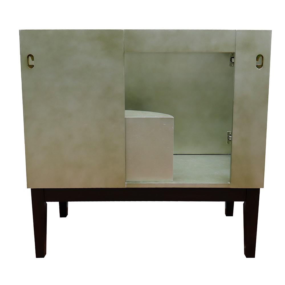 36 Single vanity in Linen Brown finish - cabinet only. Picture 137