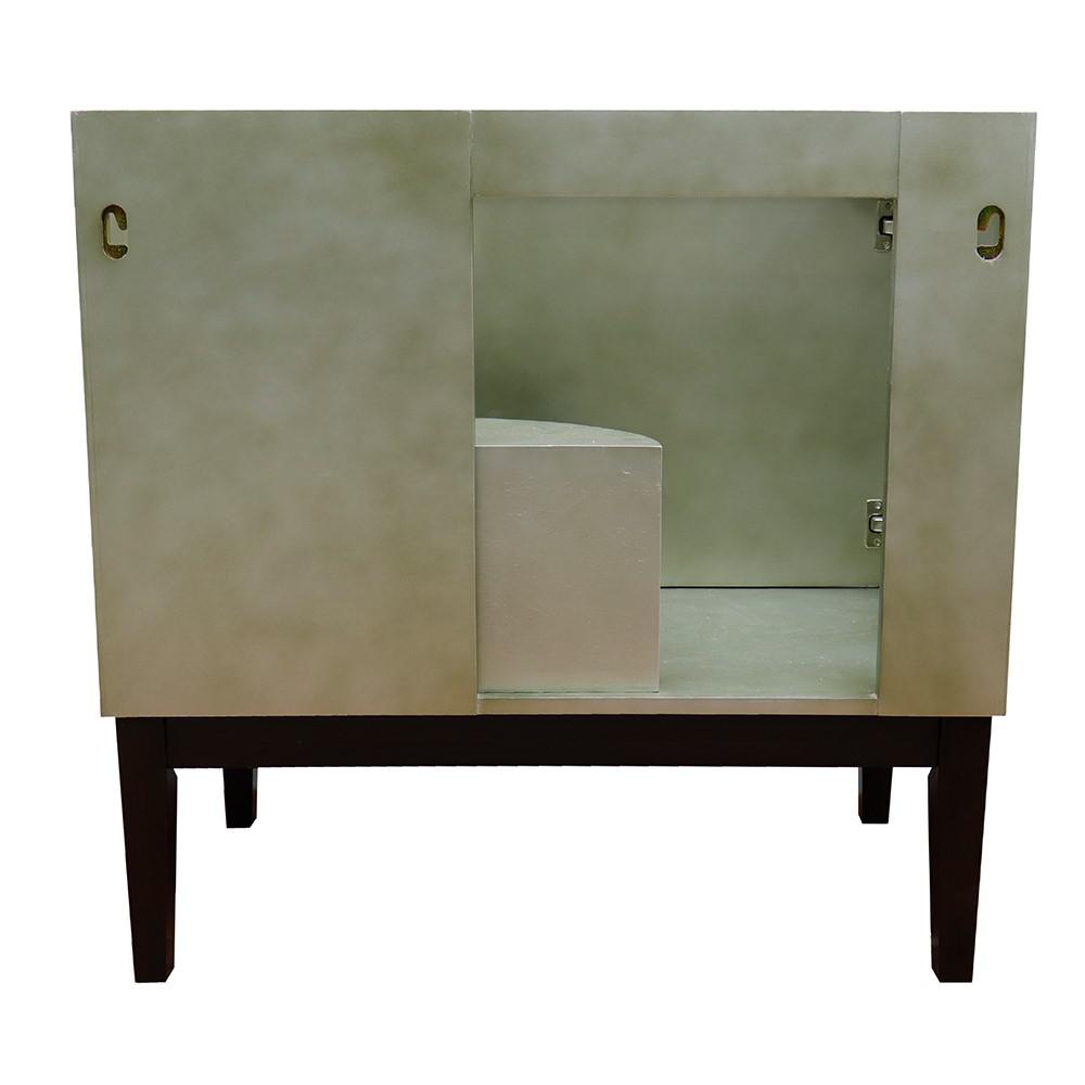 36 Single vanity in Linen Brown finish - cabinet only. Picture 150