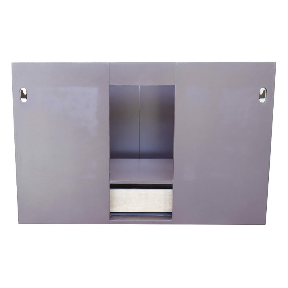 36 Single wall mount vanity in Cappuccino finish - cabinet only. Picture 6