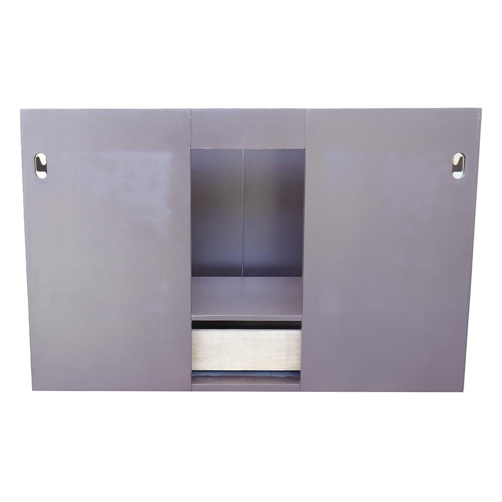 36 Single wall mount vanity in Cappuccino finish - cabinet only. Picture 68