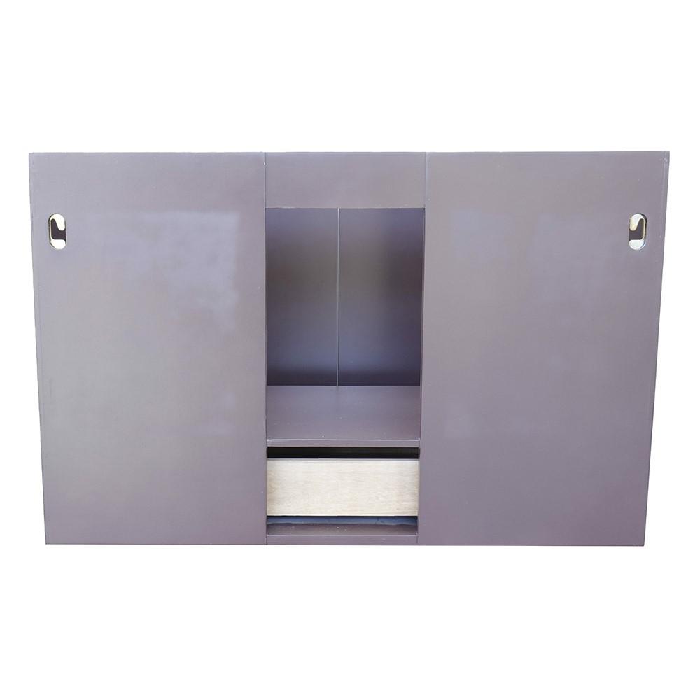 36 Single wall mount vanity in Cappuccino finish - cabinet only. Picture 86
