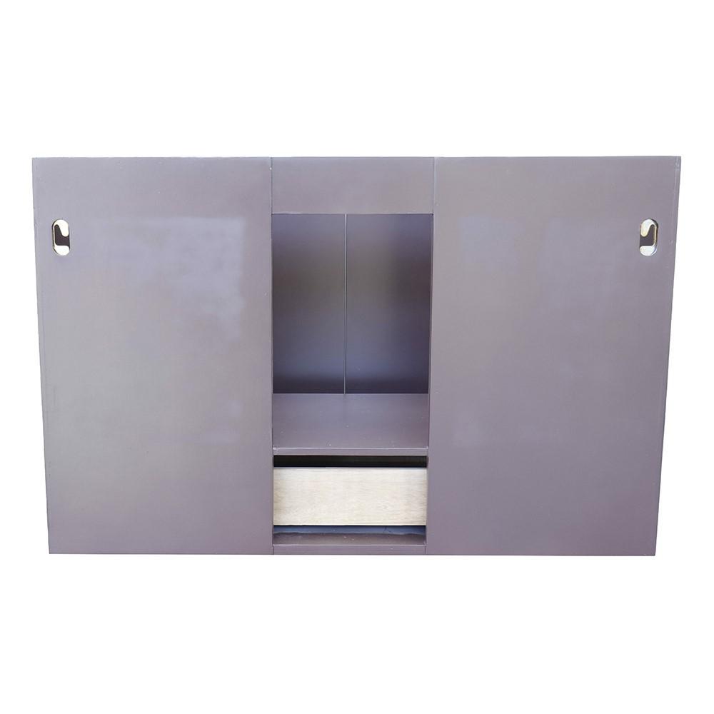 36 Single wall mount vanity in Cappuccino finish - cabinet only. Picture 95