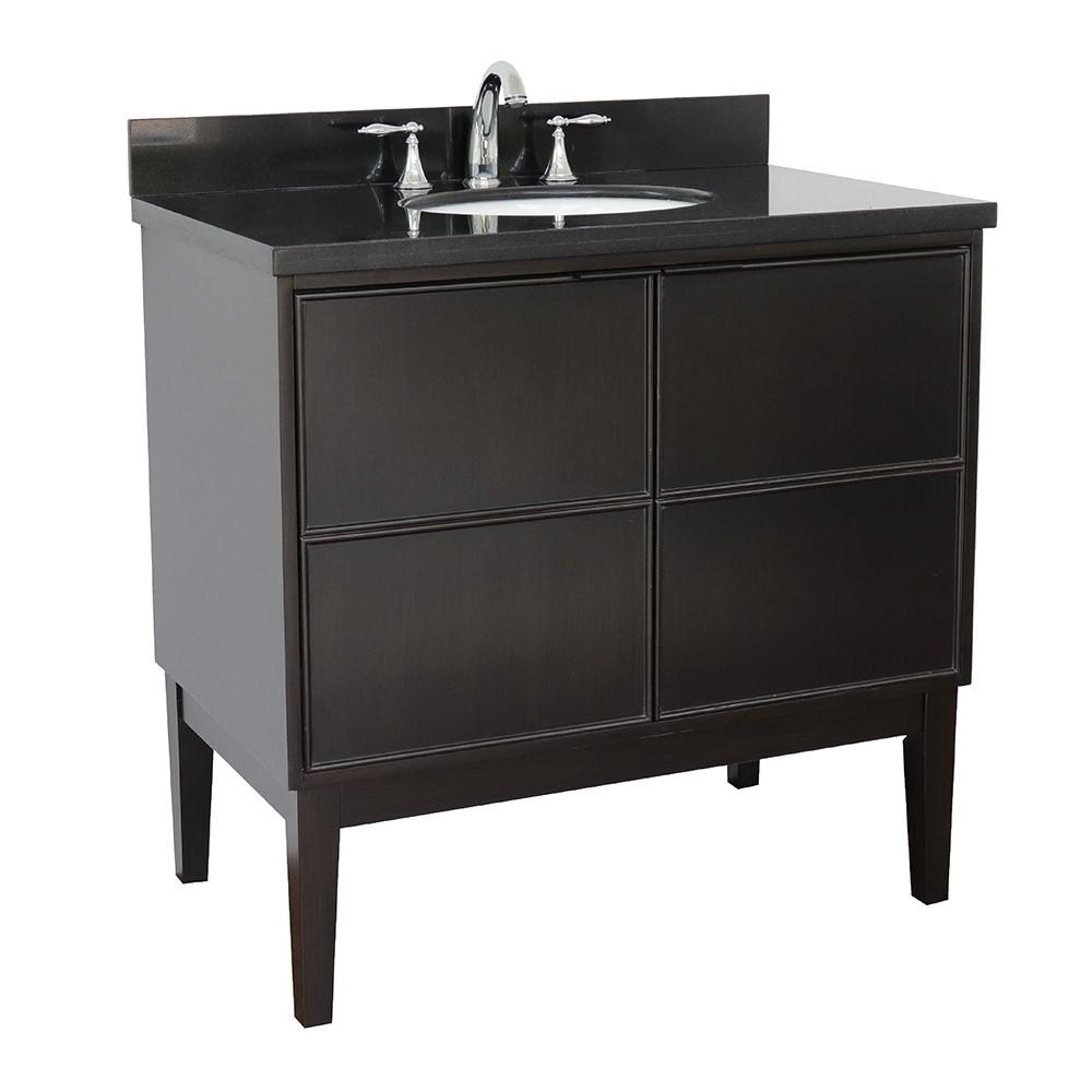 36 Single vanity in Cappuccino finish - cabinet only. Picture 11