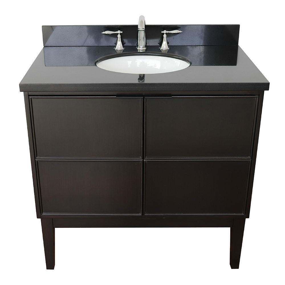 36 Single vanity in Cappuccino finish - cabinet only. Picture 16