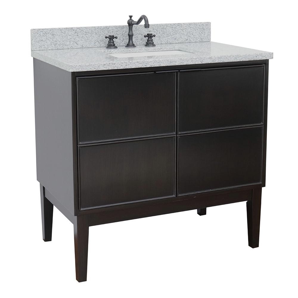 36 Single vanity in Cappuccino finish - cabinet only. Picture 51