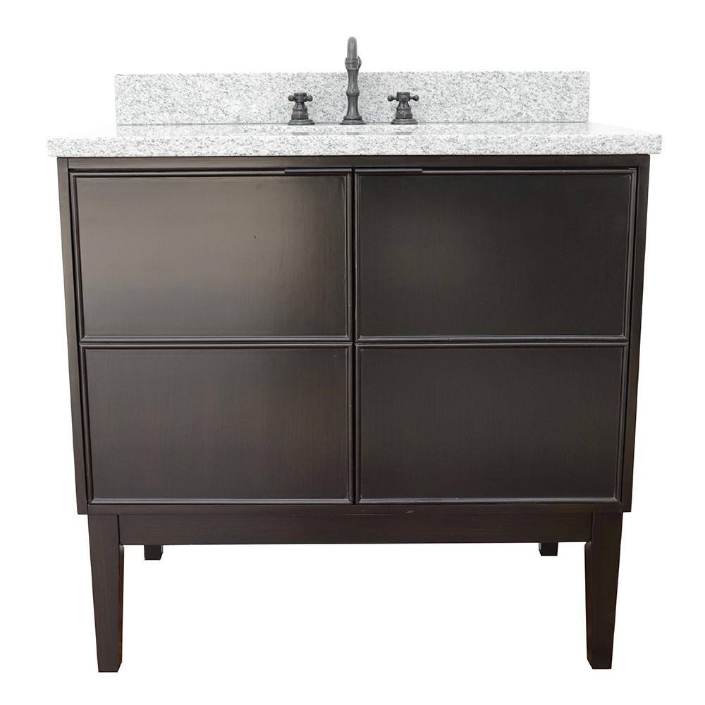 36 Single vanity in Cappuccino finish - cabinet only. Picture 52
