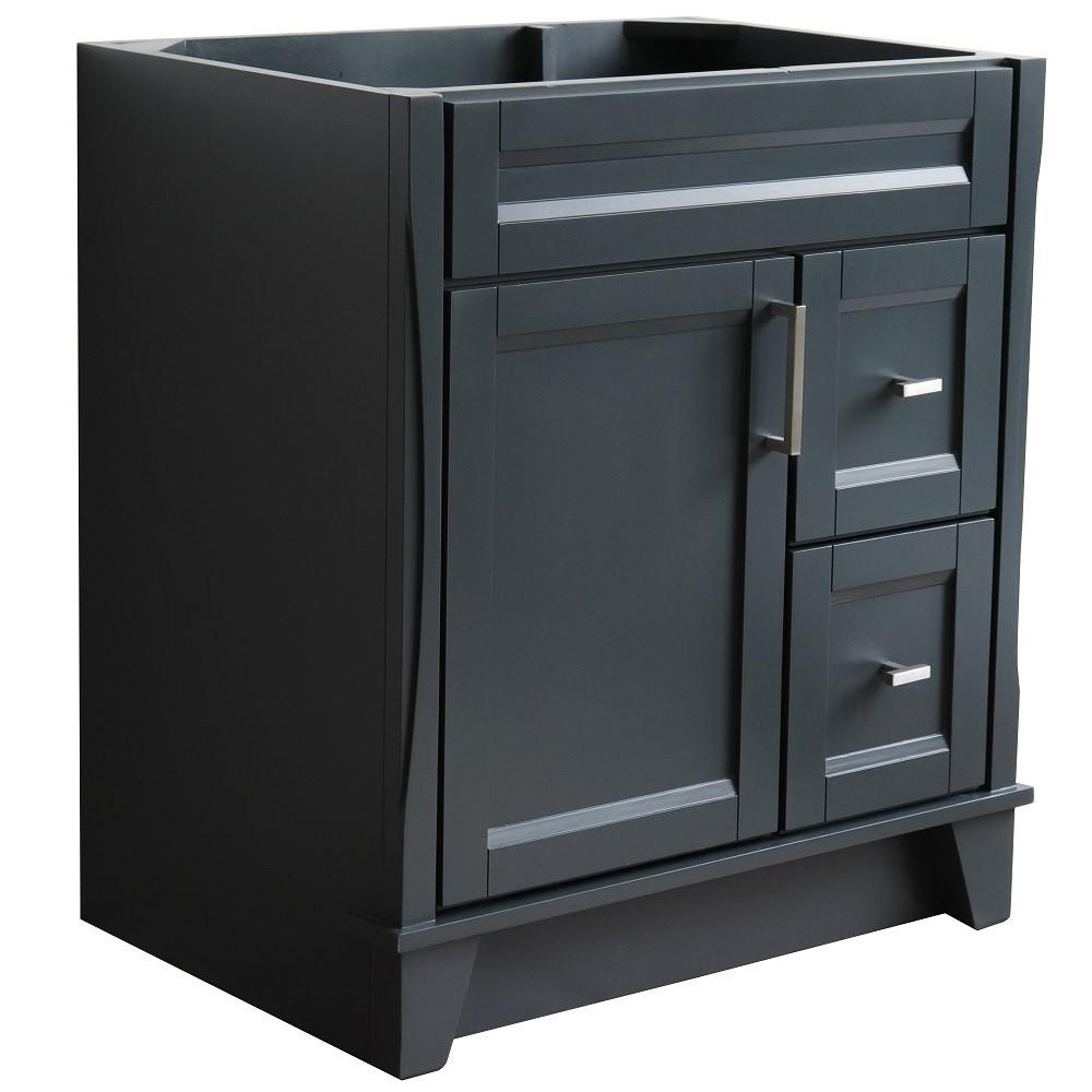 30 Single sink vanity in Dark Gray finish - cabinet only. Picture 1