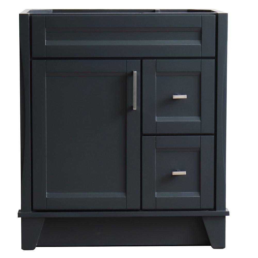 30 Single sink vanity in Dark Gray finish - cabinet only. Picture 3