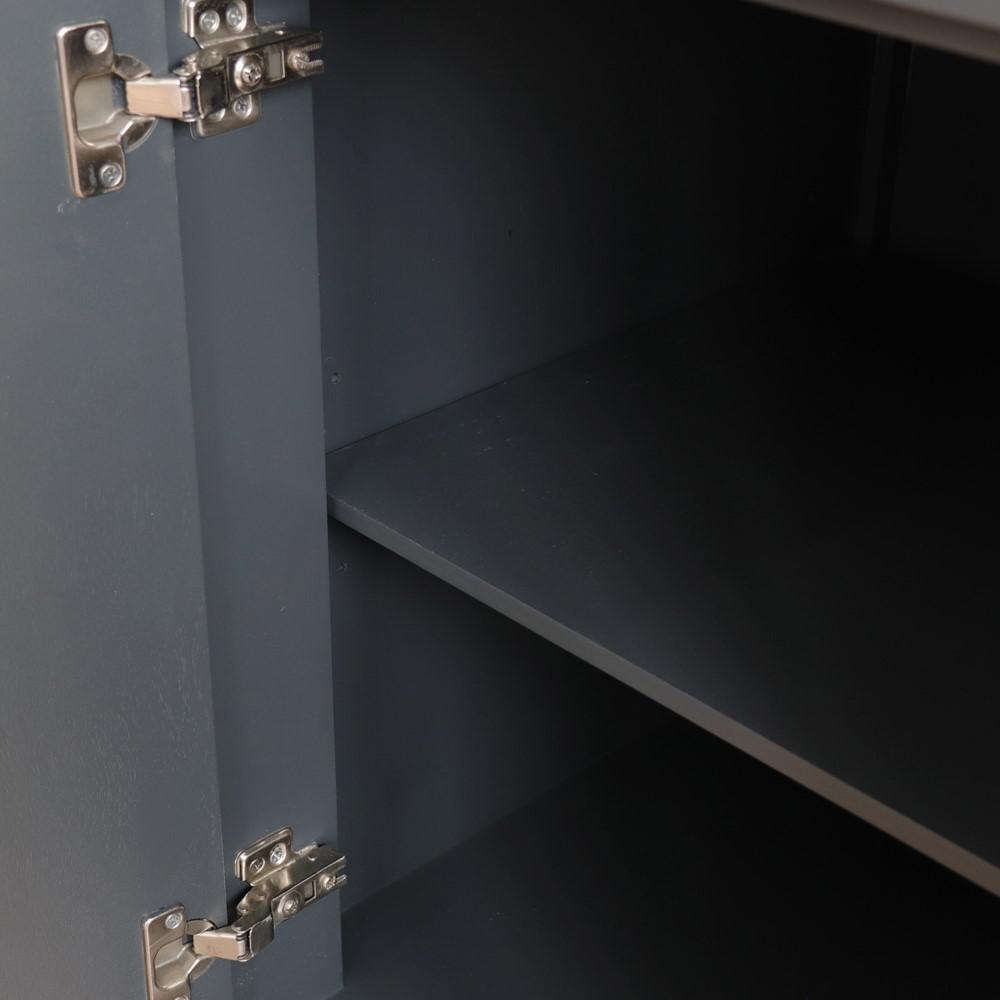 36 Single sink vanity in Dark Gray finish - cabinet only - Left door. Picture 3