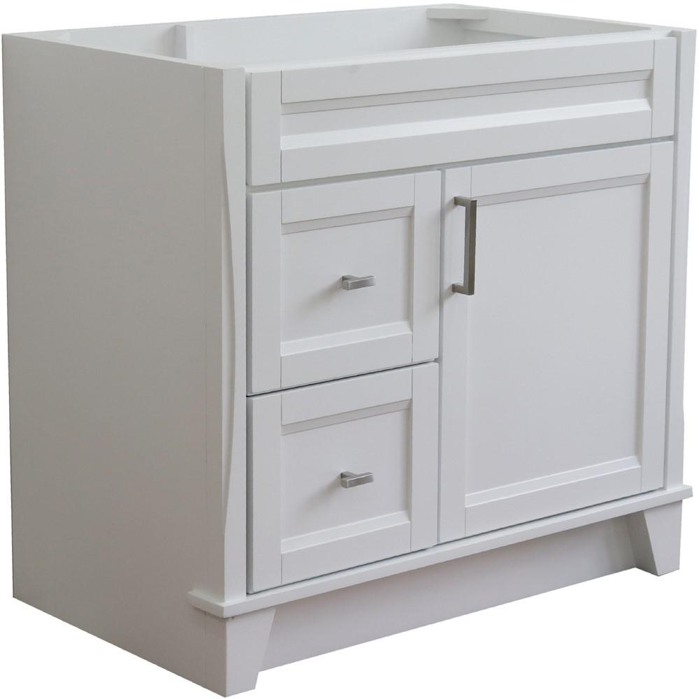 36 Single sink vanity in White finish- cabinet only - Right drawers. Picture 2