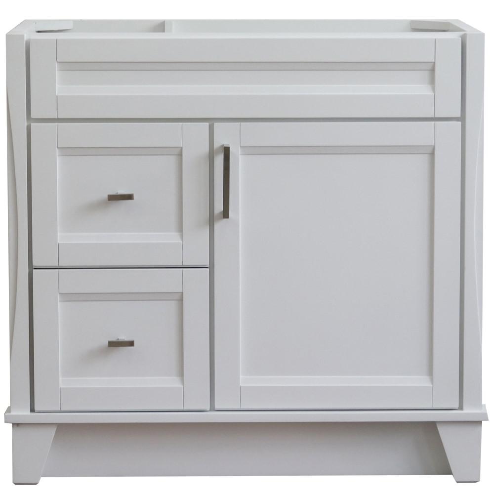 36 Single sink vanity in White finish- cabinet only - Right drawers. Picture 6