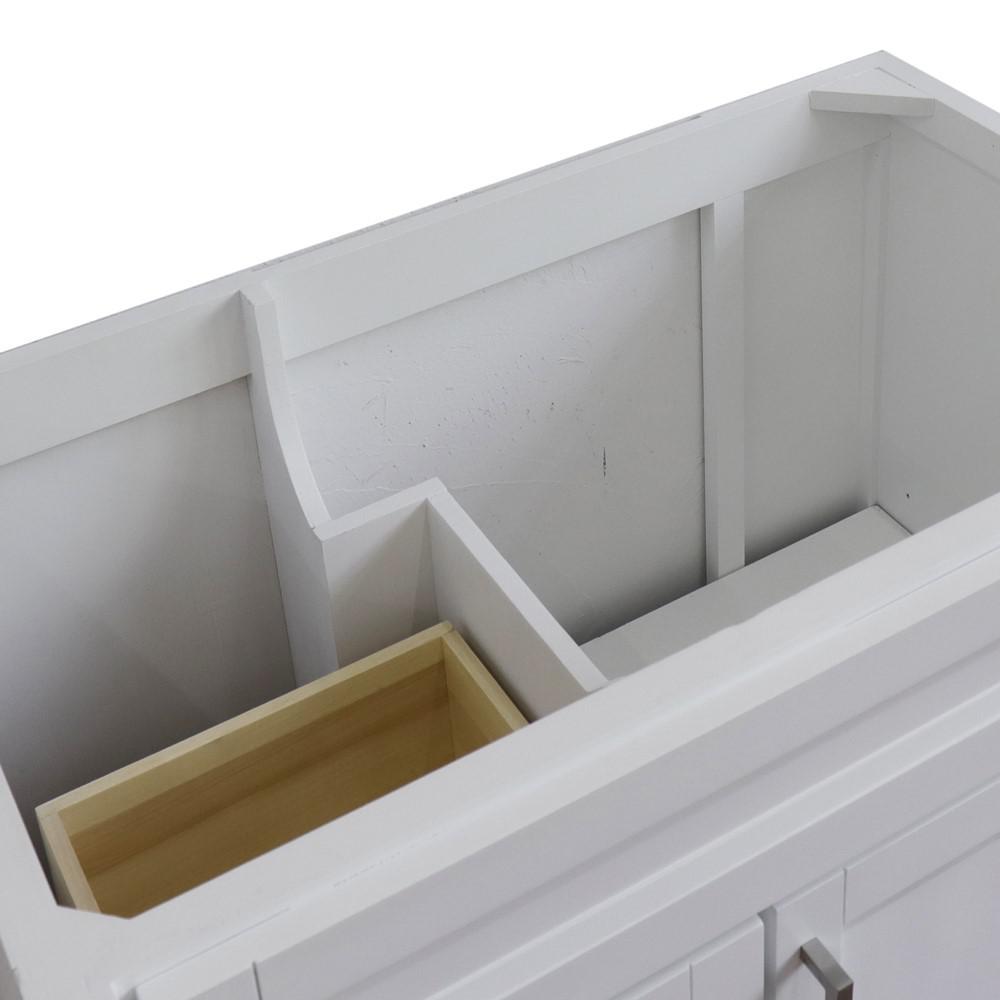 36 Single sink vanity in White finish- cabinet only - Right drawers. Picture 7