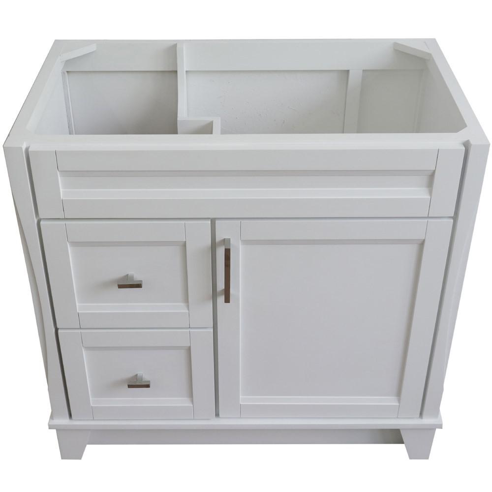 36 Single sink vanity in White finish- cabinet only - Right drawers. Picture 9