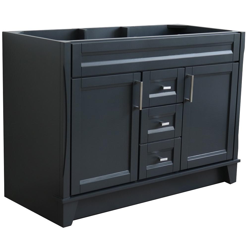 48 Double sink vanity in Dark Gray finish - cabinet only. Picture 2