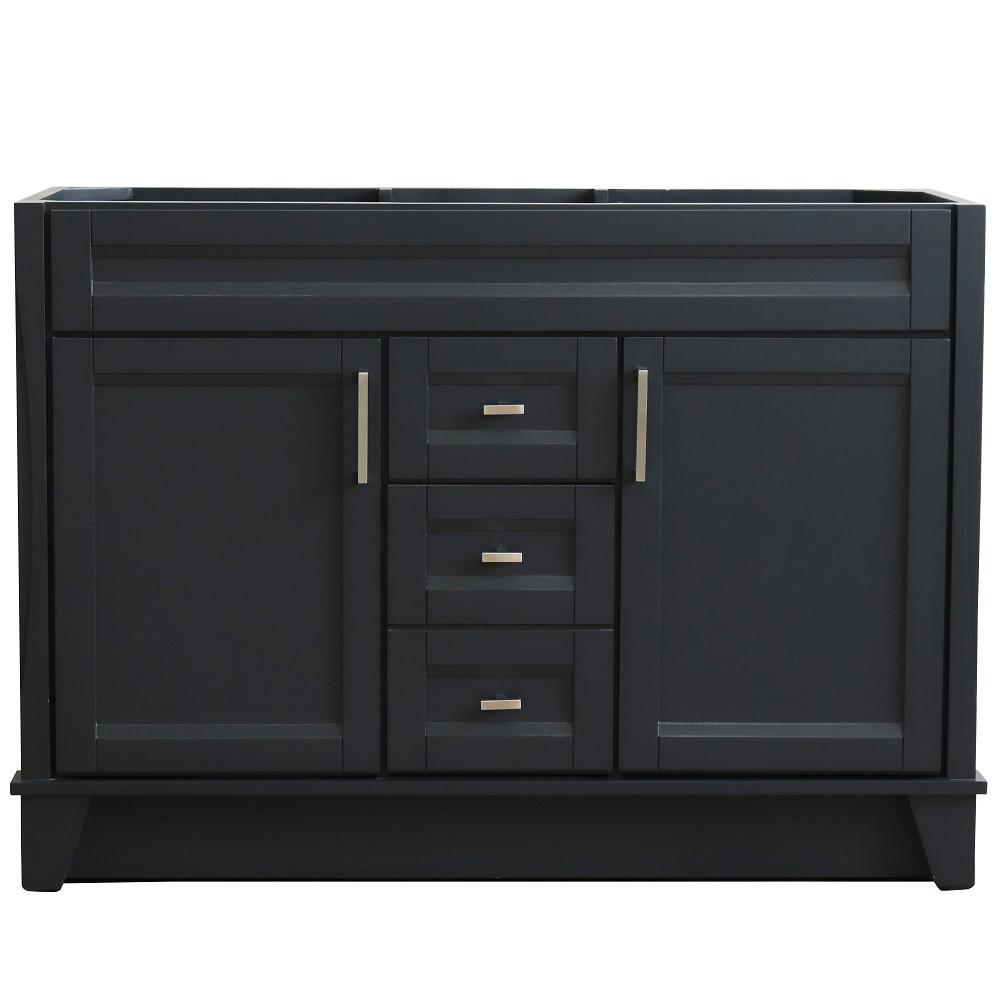 48 Double sink vanity in Dark Gray finish - cabinet only. Picture 5