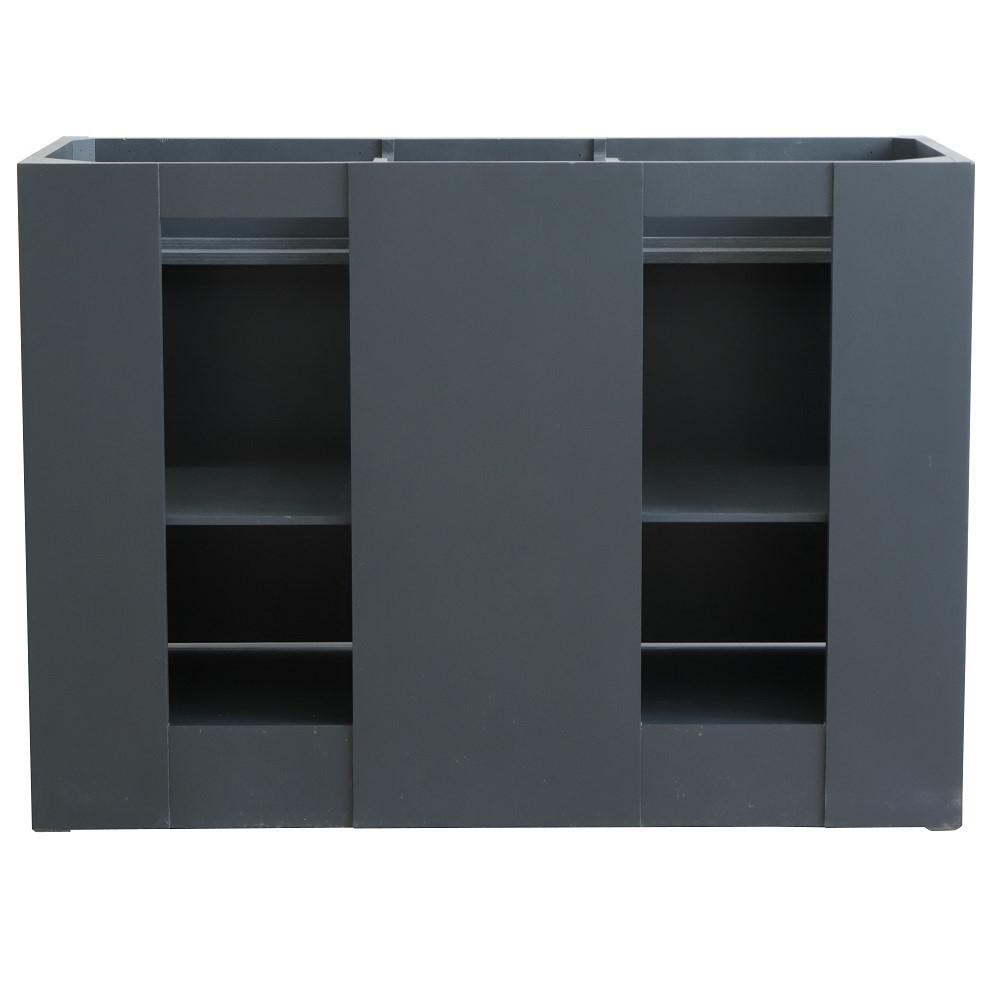 48 Double sink vanity in Dark Gray finish - cabinet only. Picture 7