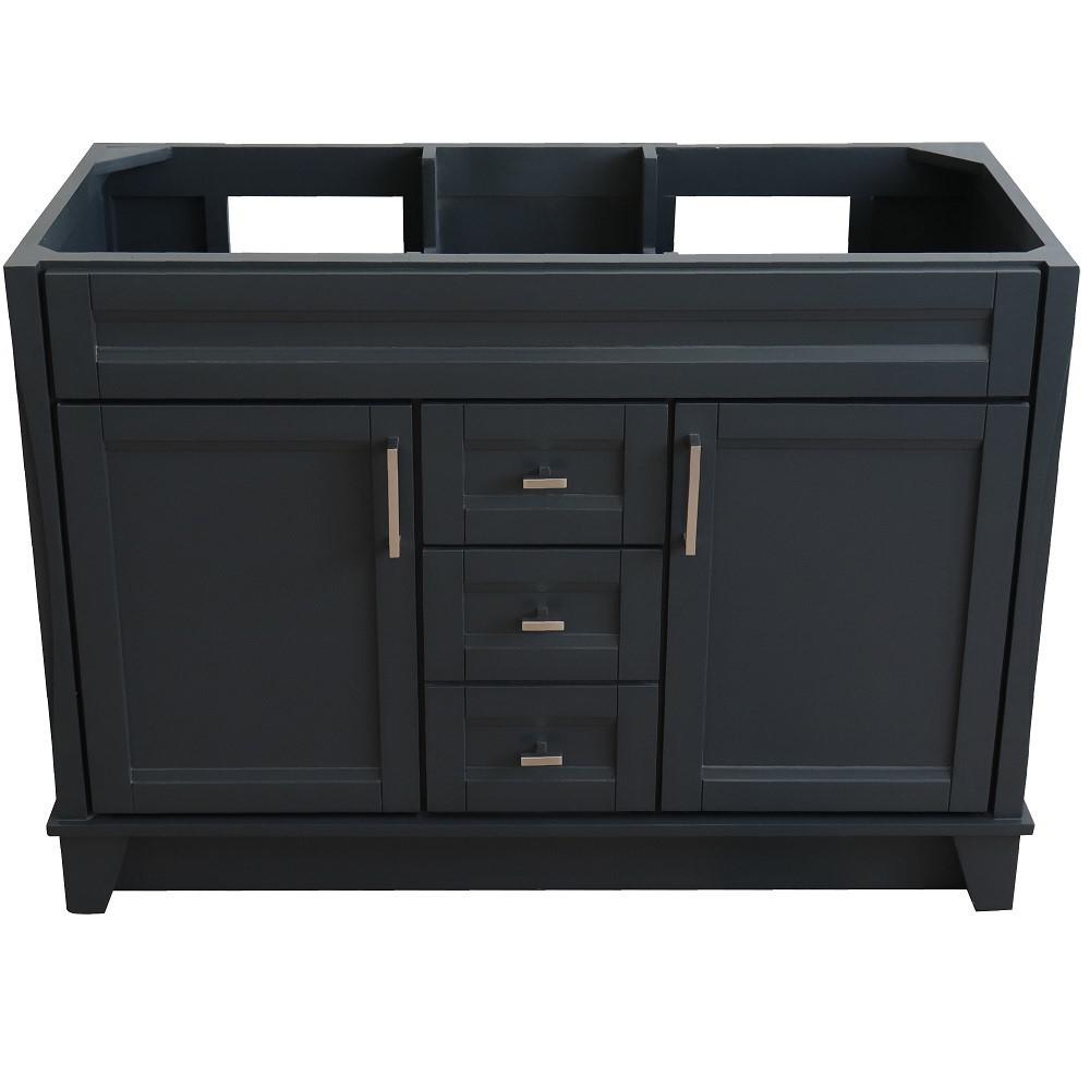 48 Double sink vanity in Dark Gray finish - cabinet only. Picture 8