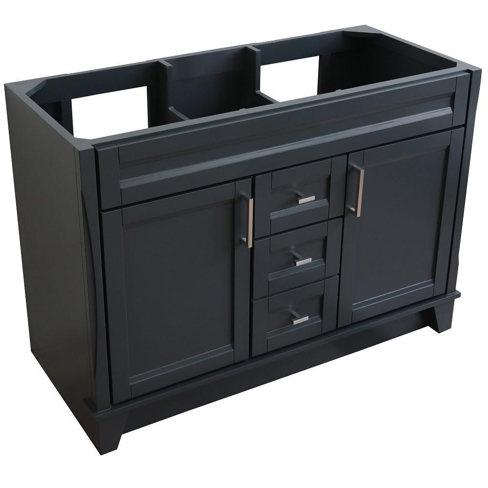 48 Double sink vanity in Dark Gray finish - cabinet only. Picture 9