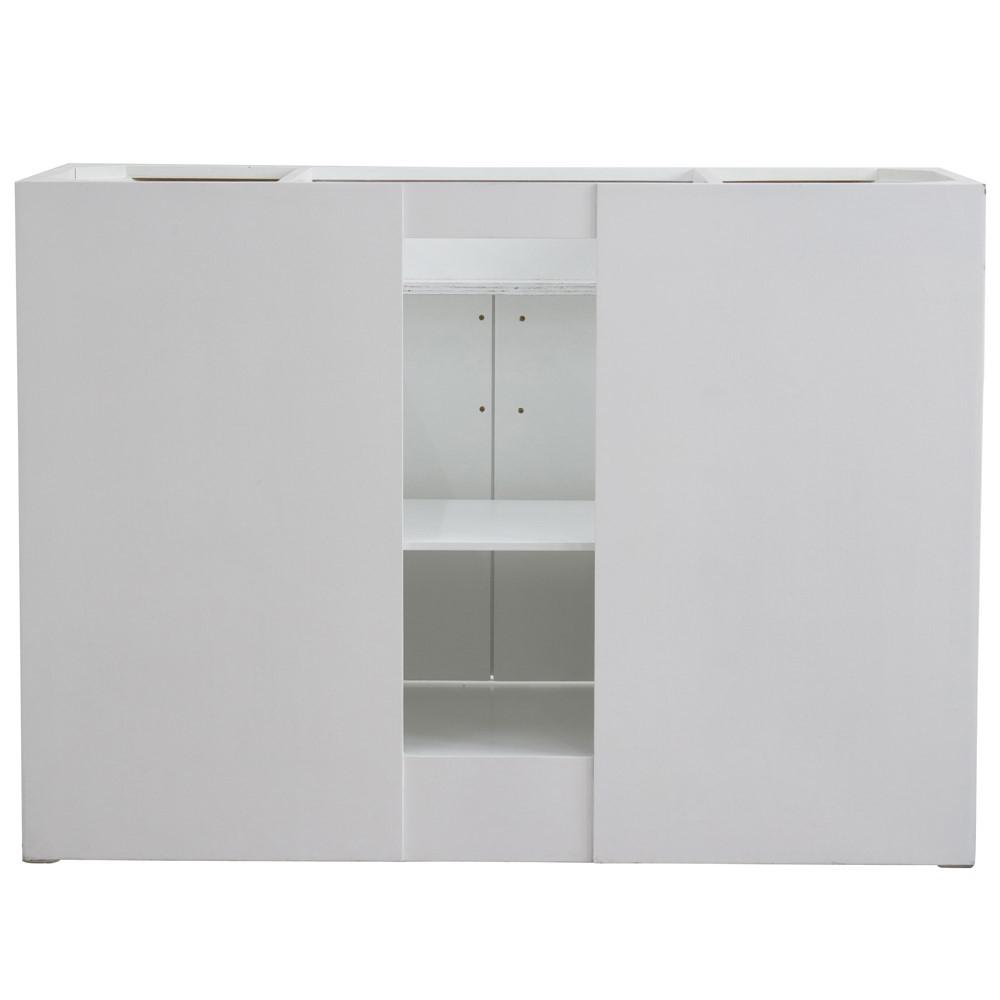 49 Single sink vanity in White finish with Gray granite and rectangle sink. Picture 12