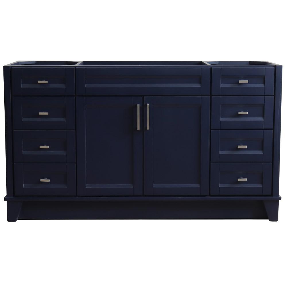 60 Single sink vanity in Blue finish - cabinet only. Picture 5