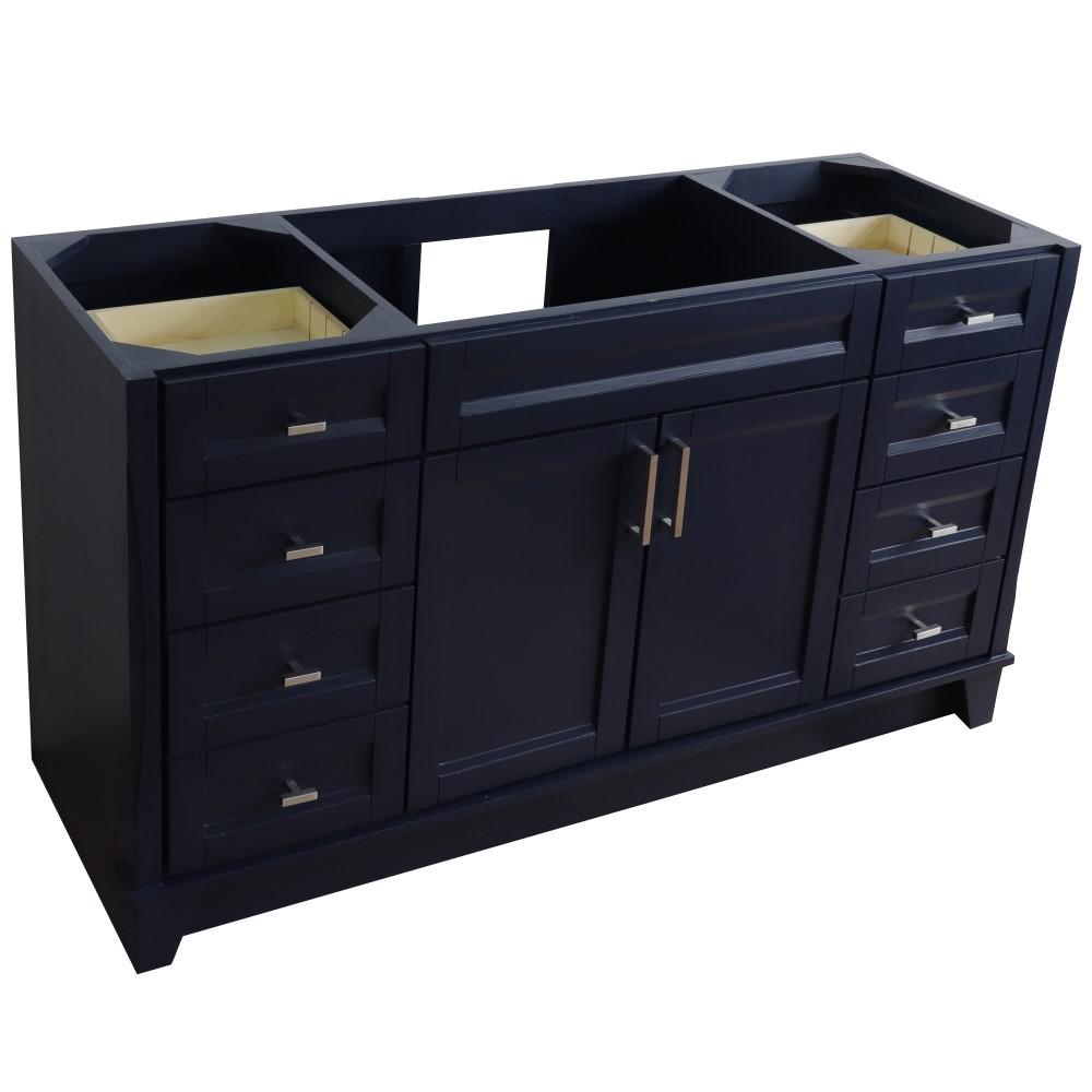 60 Single sink vanity in Blue finish - cabinet only. Picture 8