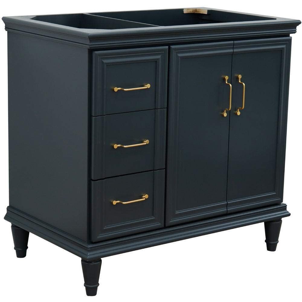 36 Single vanity in Dark Gray finish- right door- cabinet only. Picture 2