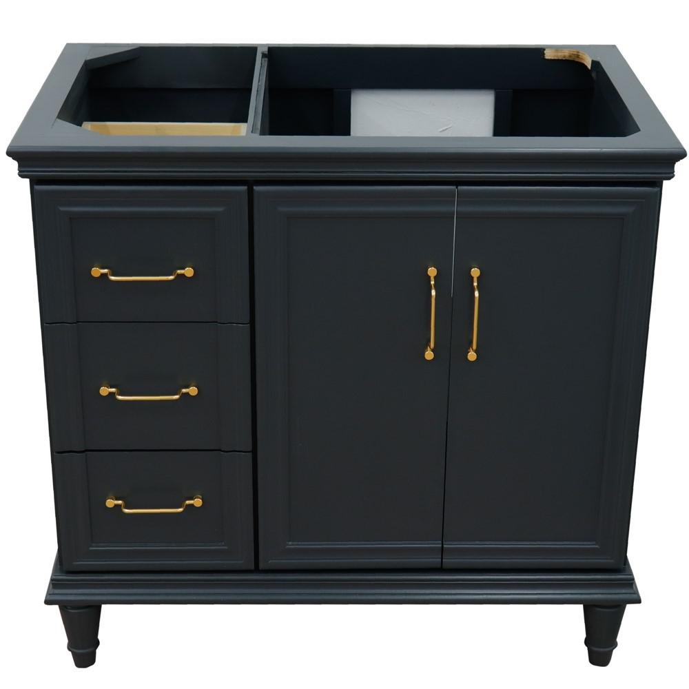 36 Single vanity in Dark Gray finish- right door- cabinet only. Picture 8