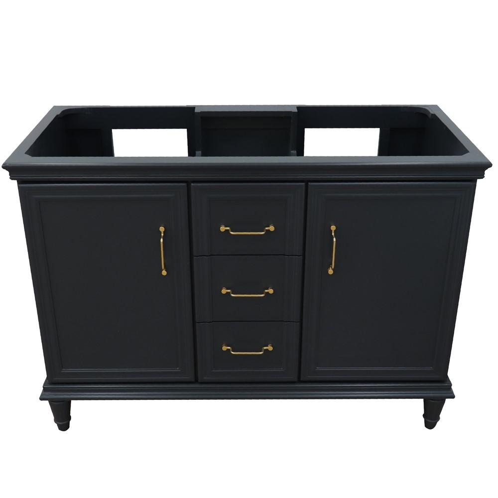48 Double  vanity in Dark Gray- cabinet only. Picture 5