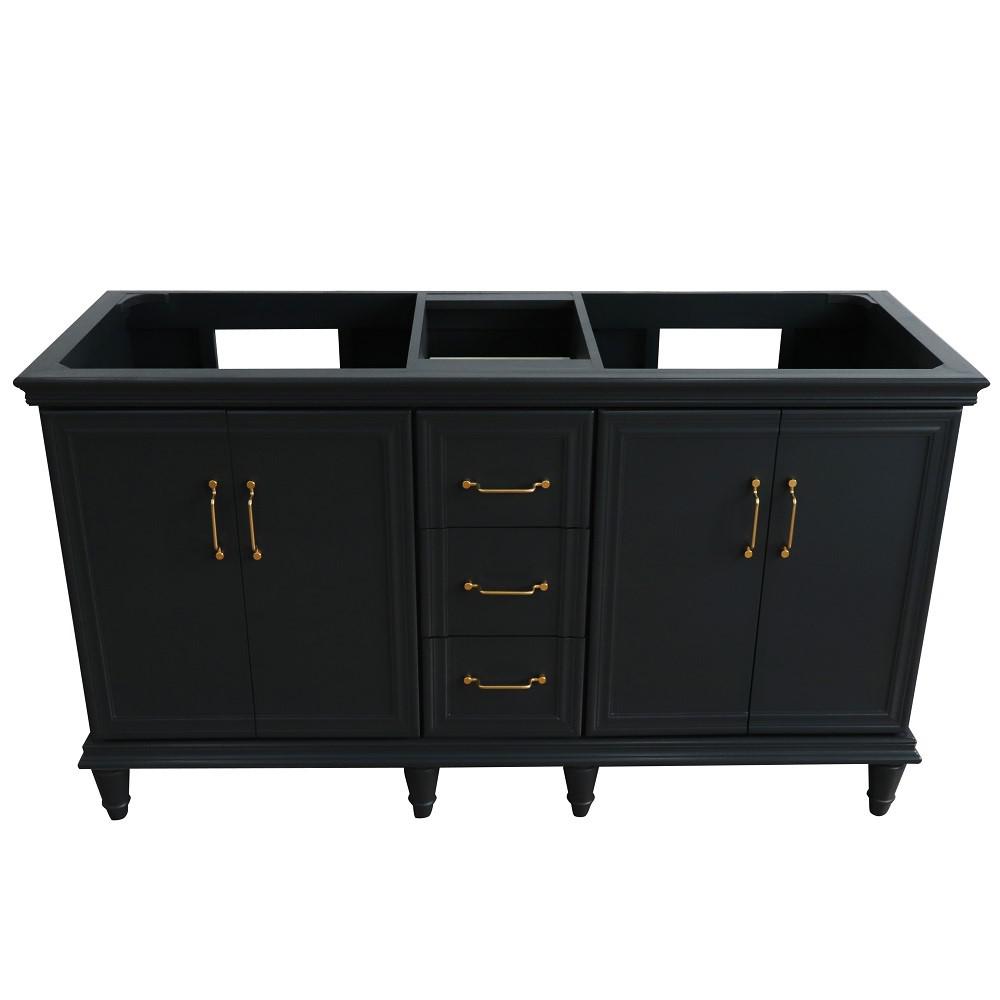 60 Double vanity in Dark Gray finish - cabinet only. Picture 7