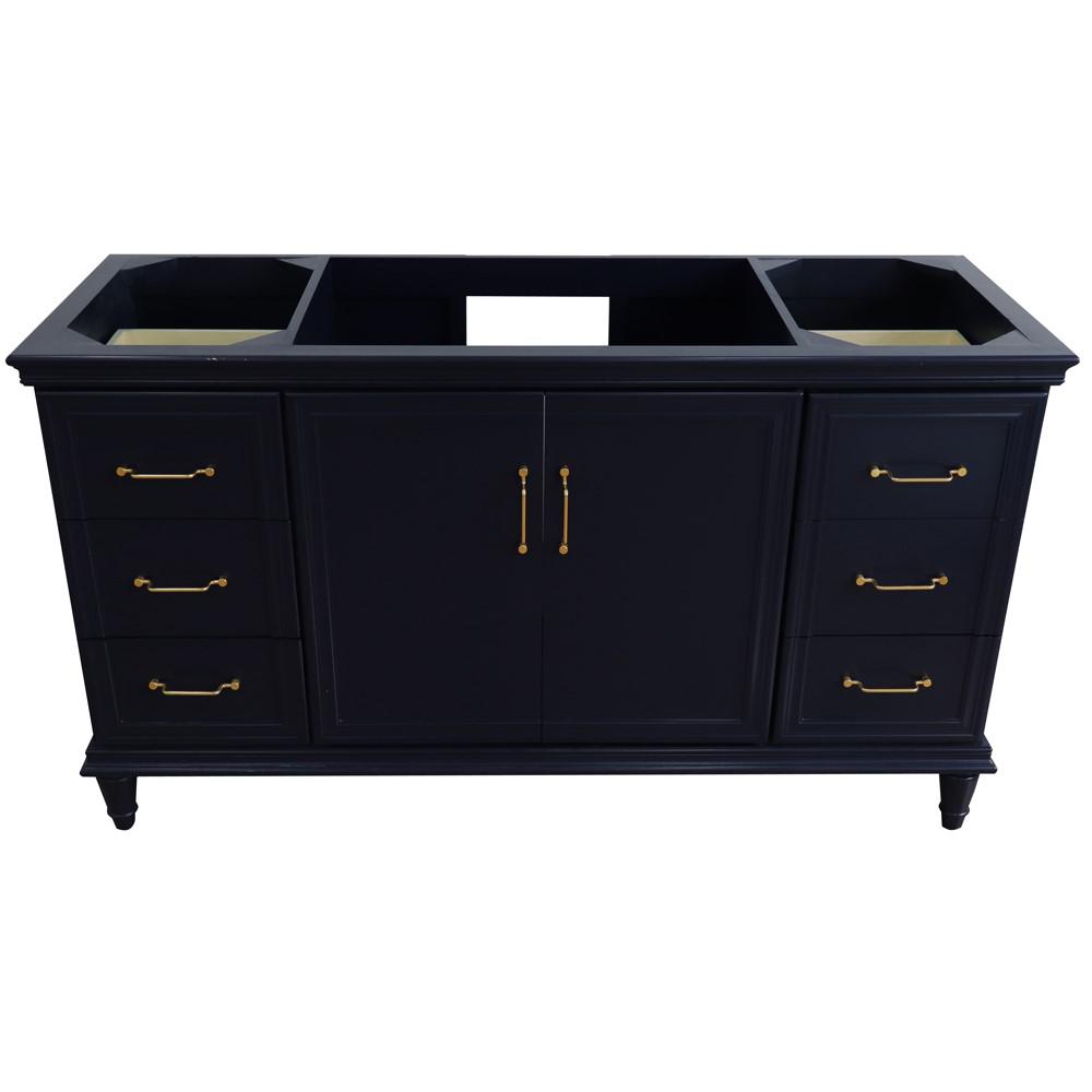 60 Single vanity in Blue finish- cabinet only. Picture 8