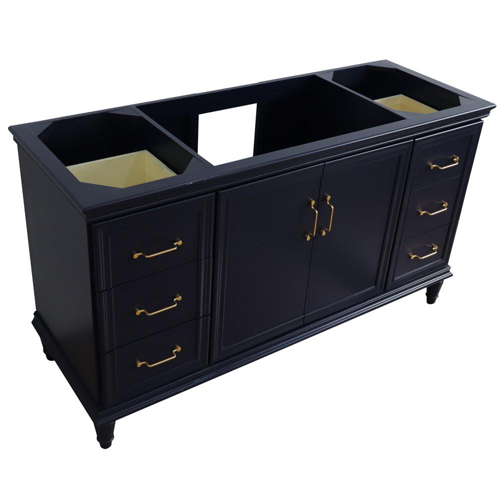 60 Single vanity in Blue finish- cabinet only. Picture 9