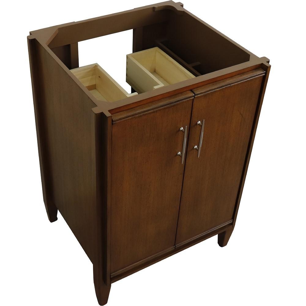 24 Single sink vanity in Walnut finish - cabinet only. Picture 5