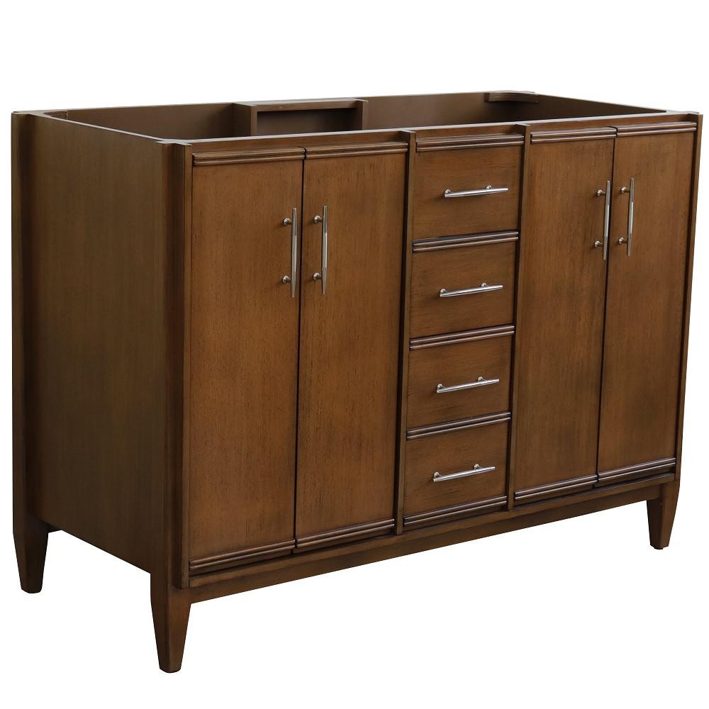 48 Double sink vanity in Walnut finish - cabinet only. Picture 2