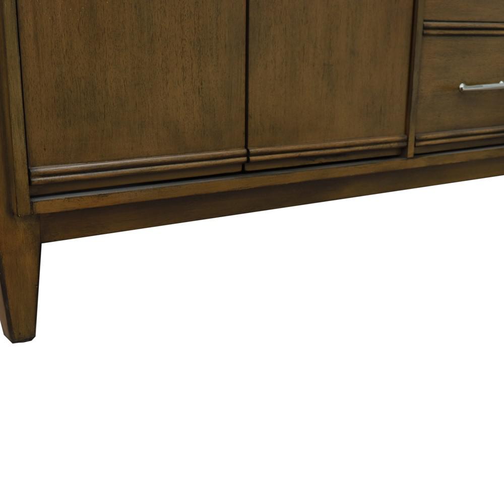 60 Double vanity in Walnut finish - cabinet only. Picture 11