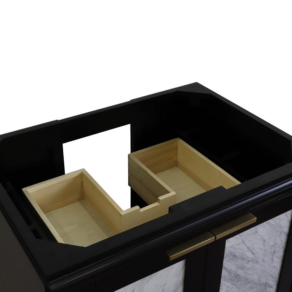 30 Single sink vanity in Black finish - cabinet only. Picture 5