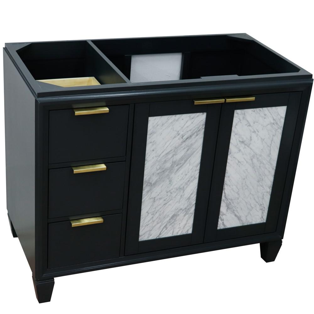 42 Single sink vanity in Dark Gray finish - Right door- Cabinet only. Picture 10