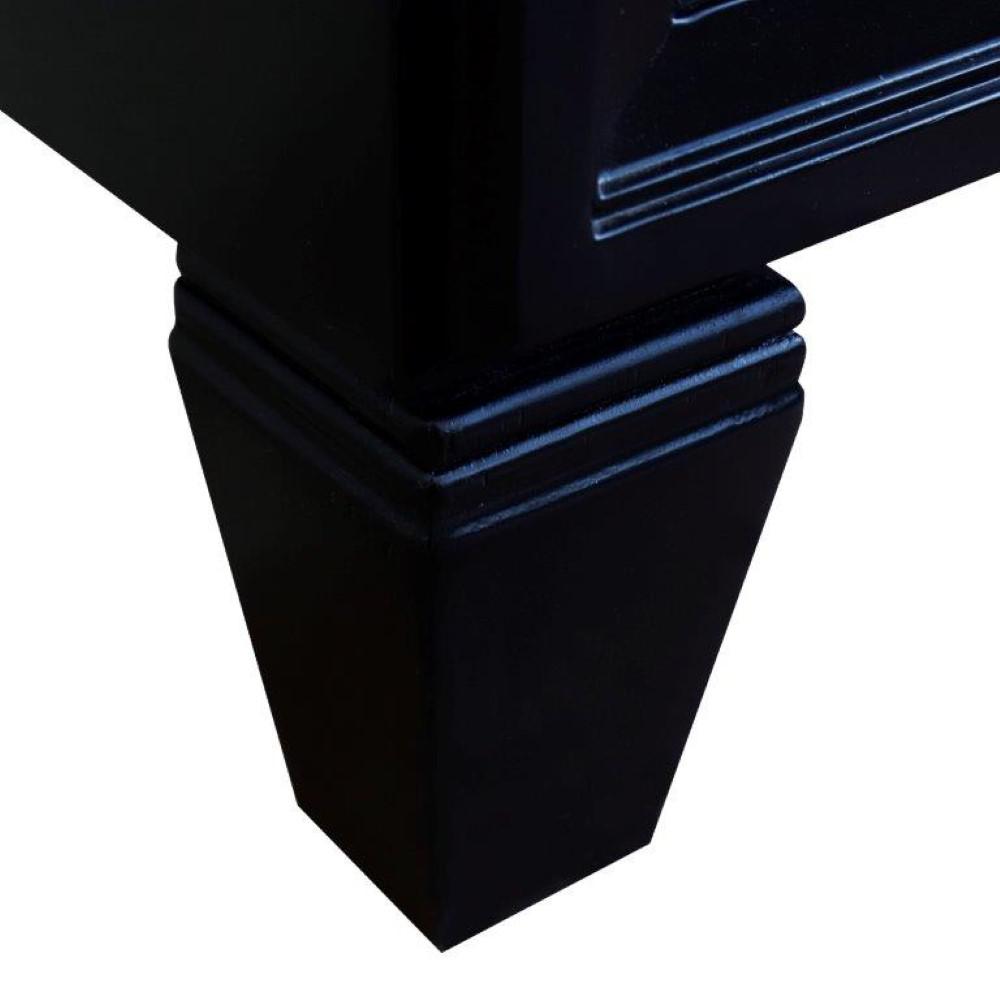 Single vanity in Black with Black galaxy and rectangle sink- door/sink. Picture 6