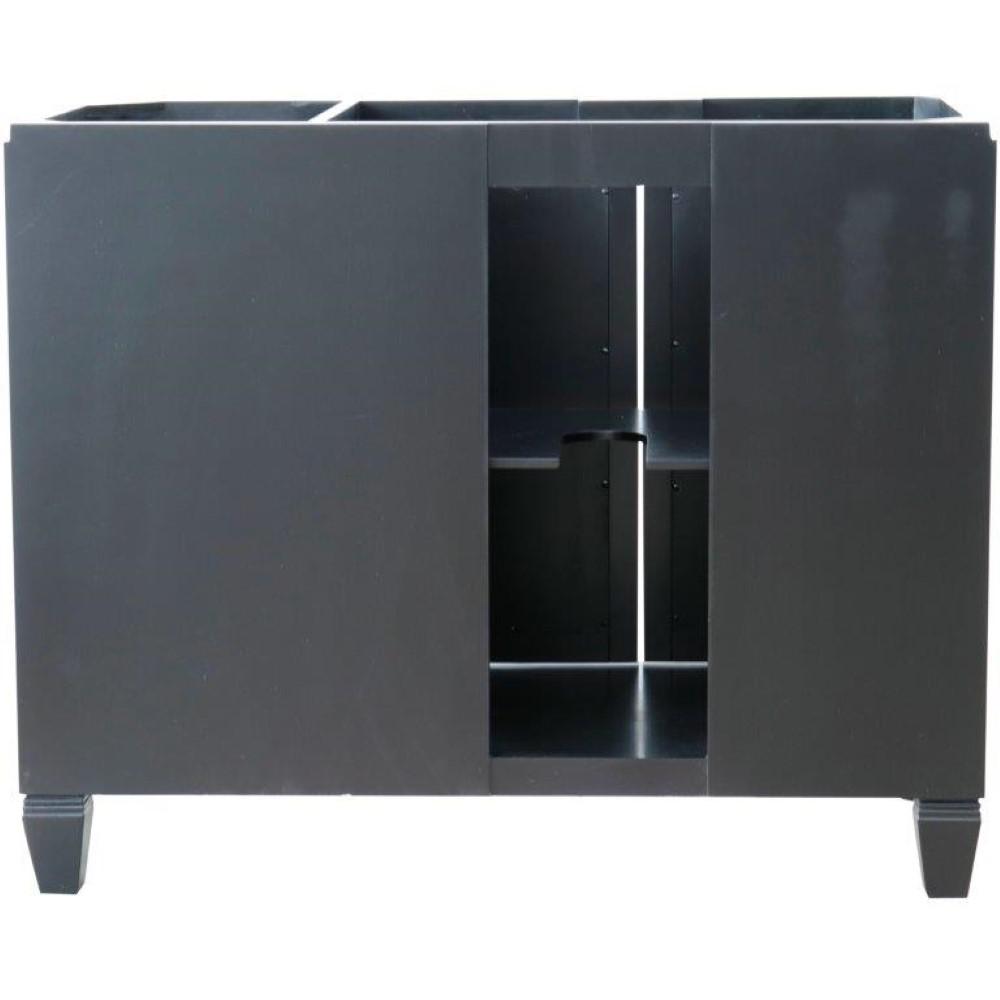 Single vanity in Black with Black galaxy and rectangle sink- door/sink. Picture 11