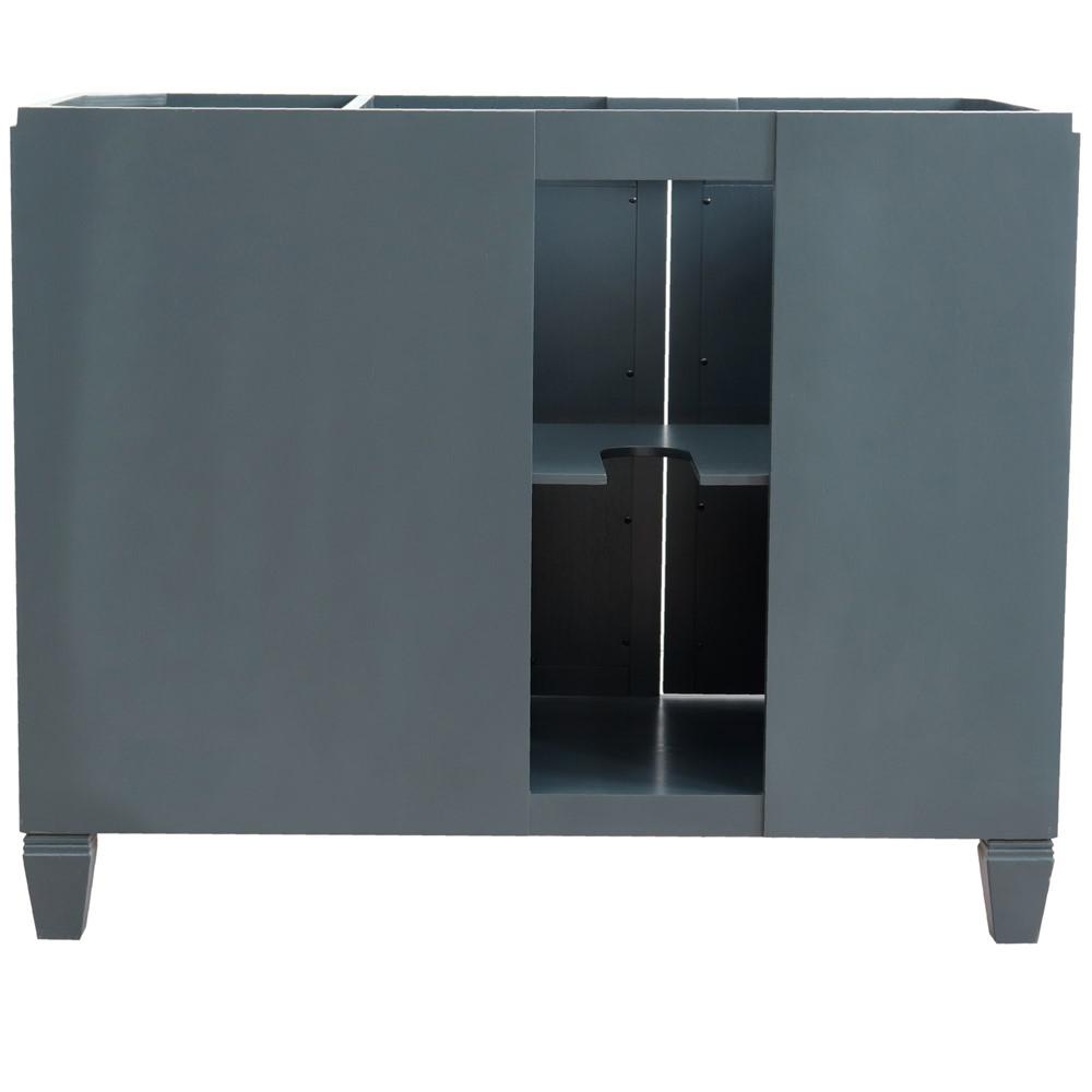 Single vanity in Dark Gray with White quartz and rectangle sink- door/sink. Picture 10
