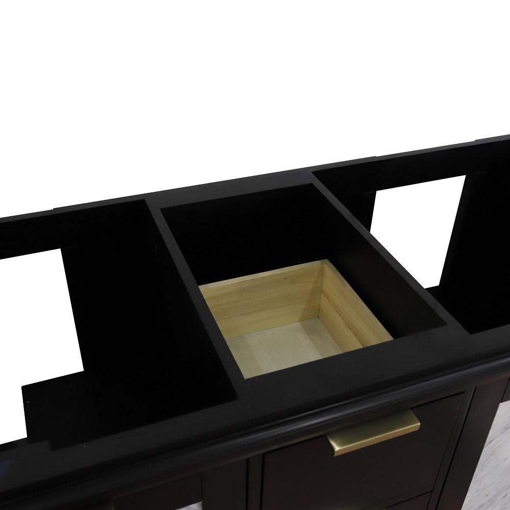 60 Double vanity in Black finish - cabinet only. Picture 6