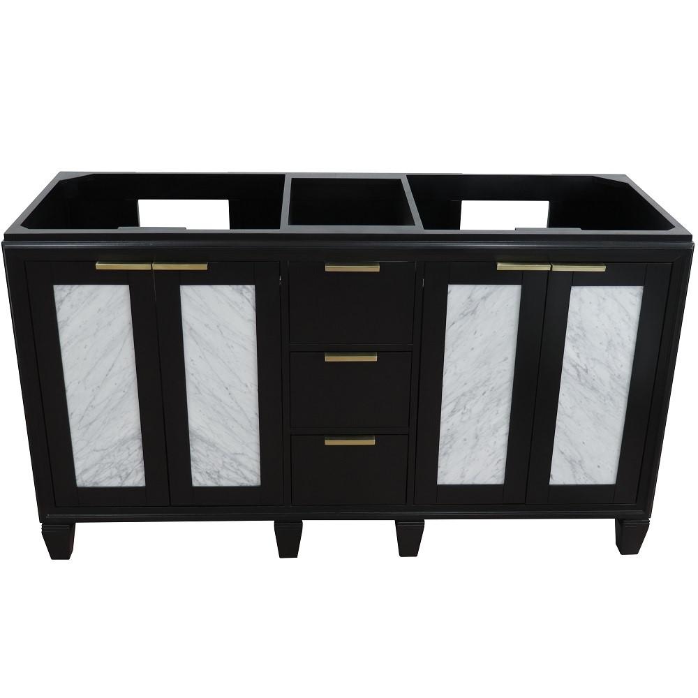 60 Double vanity in Black finish - cabinet only. Picture 8