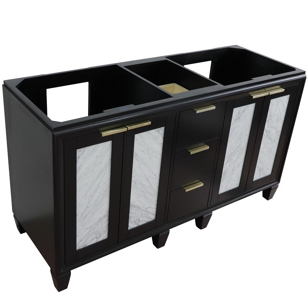 60 Double vanity in Black finish - cabinet only. Picture 9