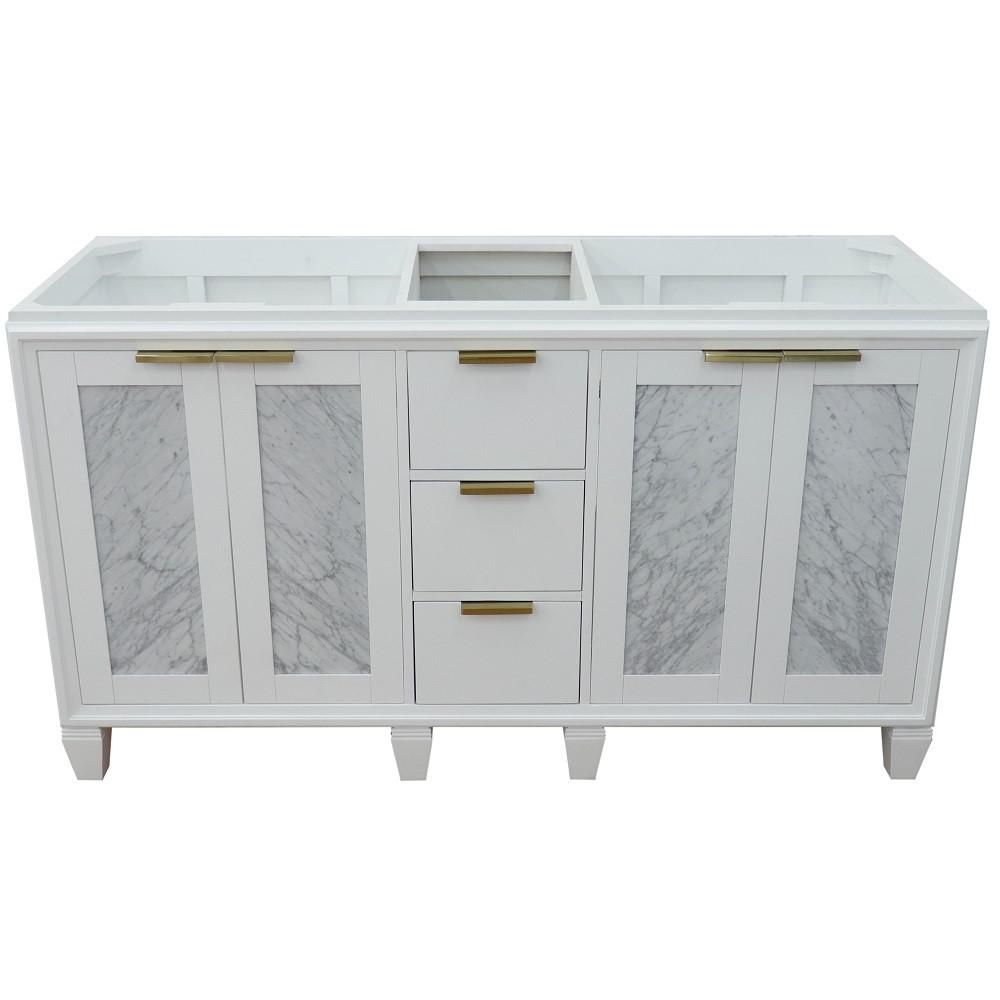60 Double vanity in White finish - cabinet only. Picture 7