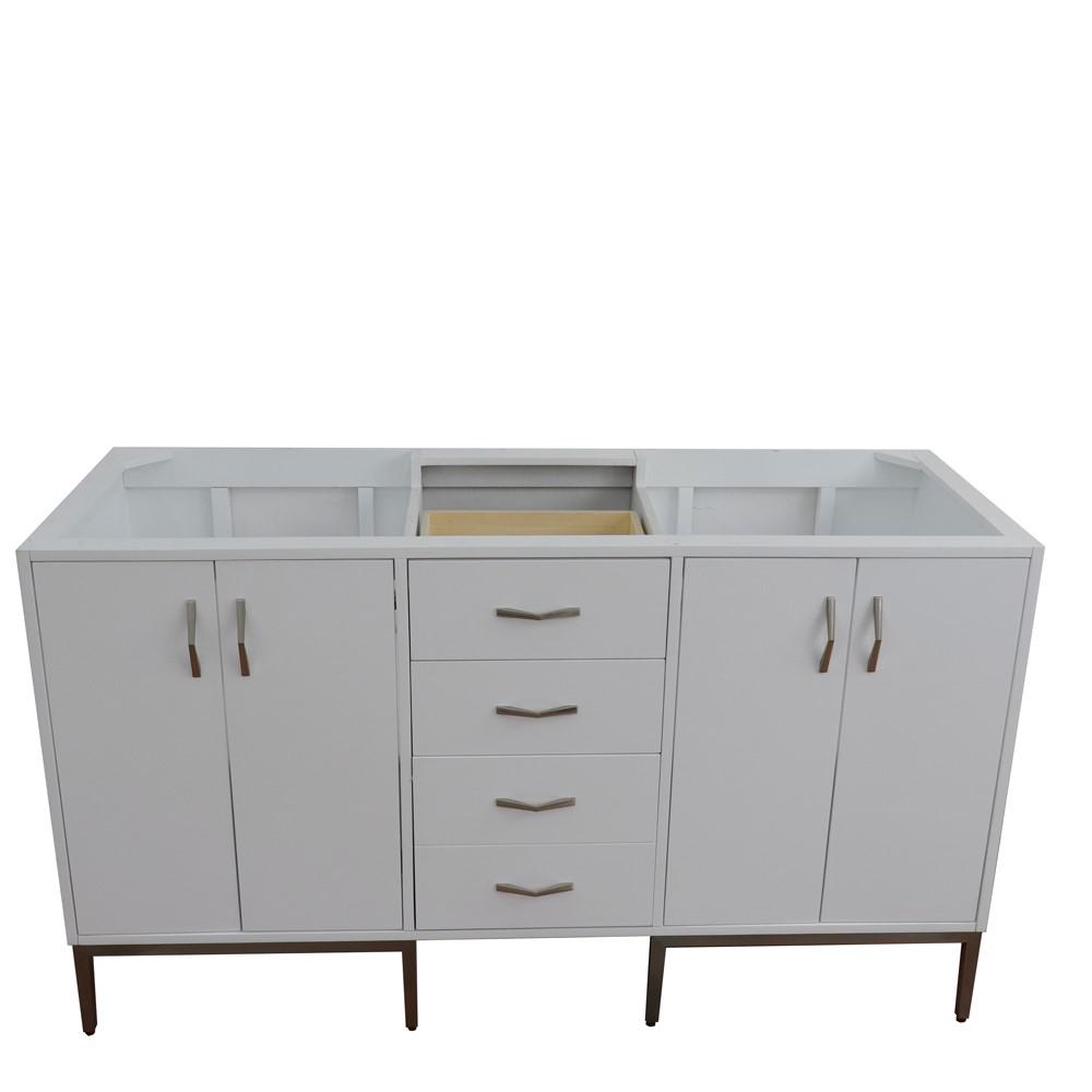 60 Double vanity in White finish - cabinet only. Picture 23