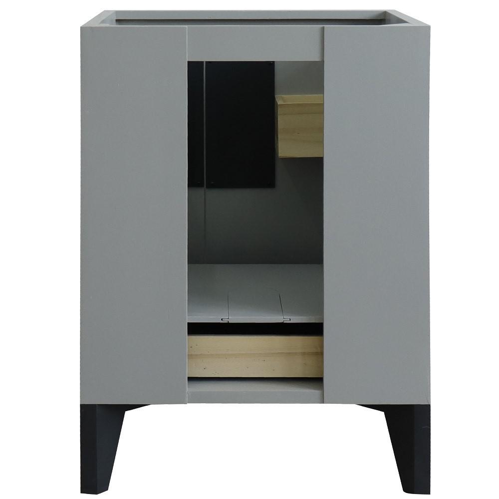 24 Single sink vanity in Light Gray finish - cabinet only. Picture 6