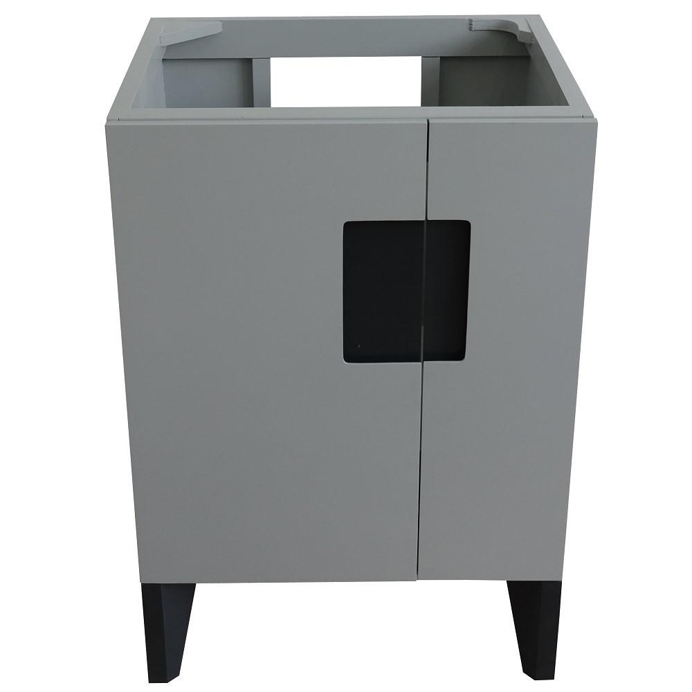 24 Single sink vanity in Light Gray finish - cabinet only. Picture 7