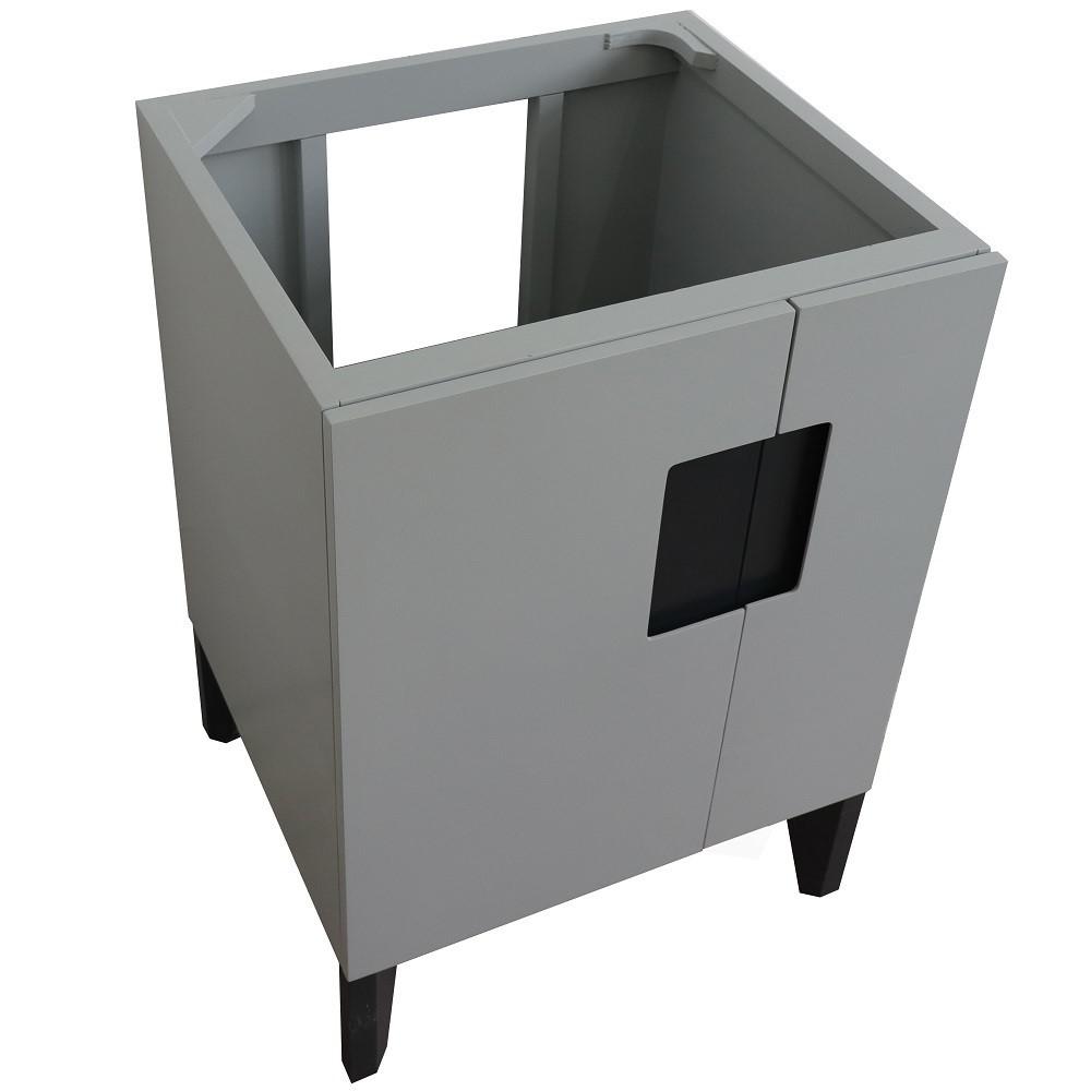 24 Single sink vanity in Light Gray finish - cabinet only. Picture 8
