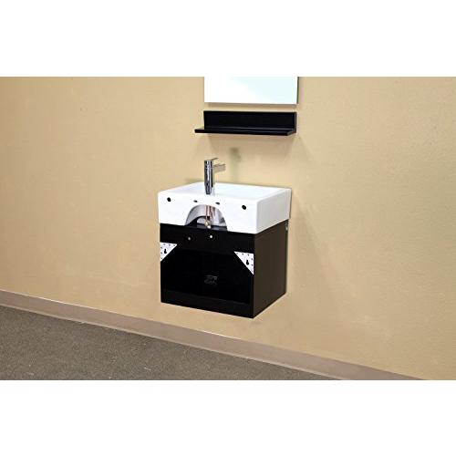 20.5 in Single wall mount style sink vanity-wood-espresso. Picture 5